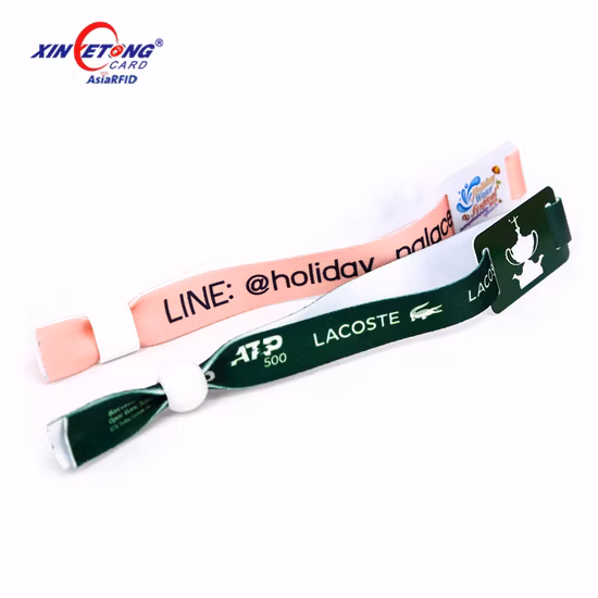 13.56MHz RFID 패브릭 페스티벌 손목밴드(OEM 브랜드 짠 NFC 손목밴드 포함)