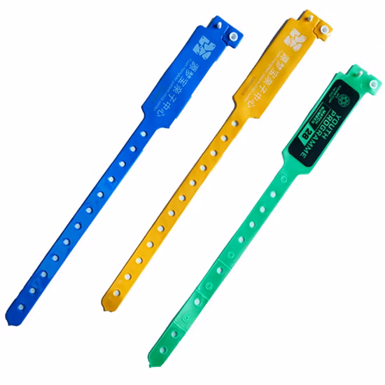 병원용 13.56MHz RFID 일회용 PVC 손목밴드