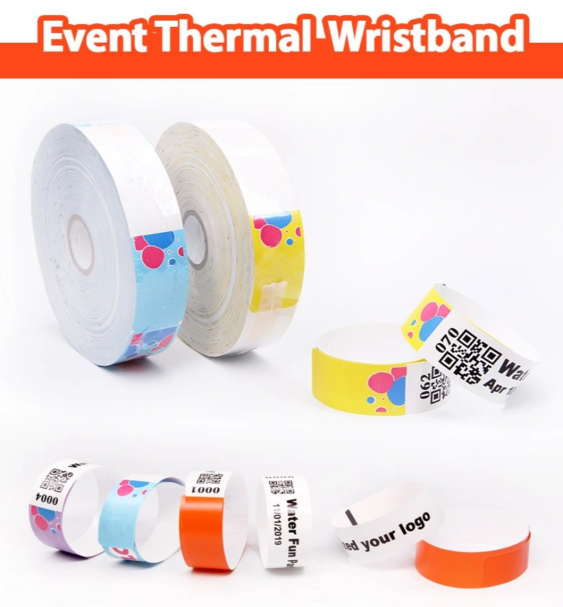 OEM Cheap Disposable 13.56MHz UHF RFID Wristband Patient Use Thermal Paper Wristbands Long Range for Hospitals Pet Material Soft PVC Material Bracelet