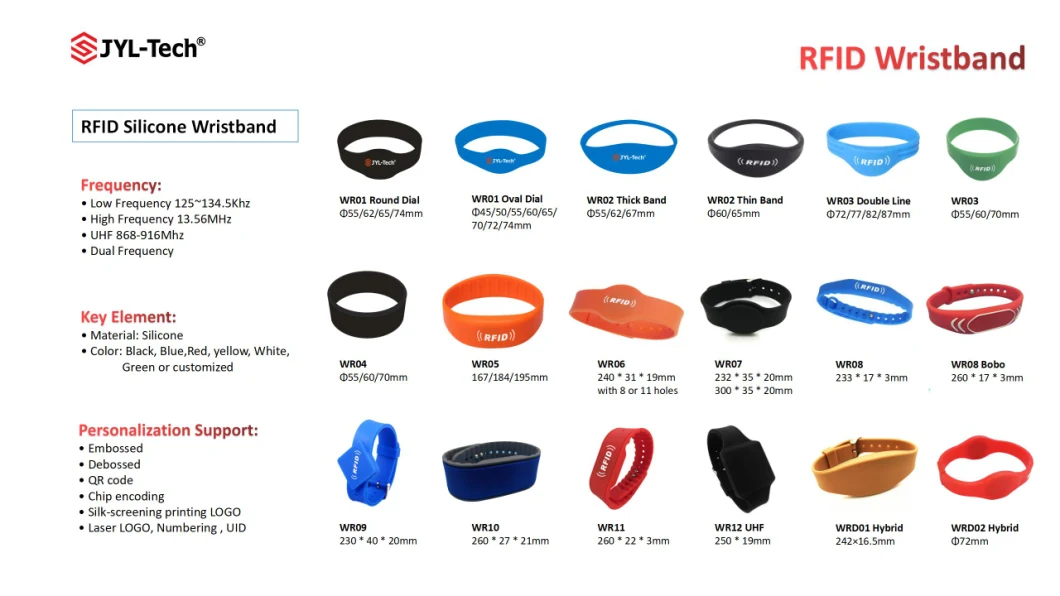 Custom Professional Waterproof 13.56MHz Disposable RFID NFC Silicone Wristband for Club and Event