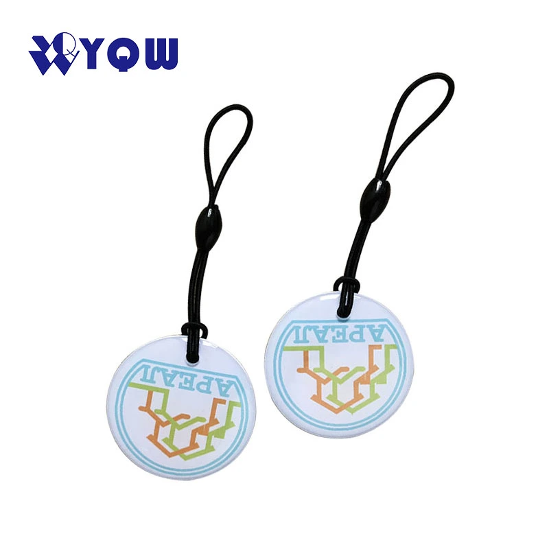 Waterproof Crystal Epoxy NFC Tag / Customize Logo Printed Clear RFID Key Fob for Access Control