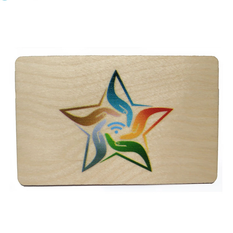 Eco-Friendly Standard Recyclable NFC Business Wood Carving Hotel Locking RFID Smart Card