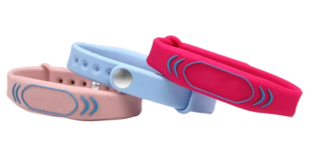 Hot Selling OEM Colorful RFID NFC Wrist Band Bracelet Waterproof 13.56MHz Silicone Rubber Wristband