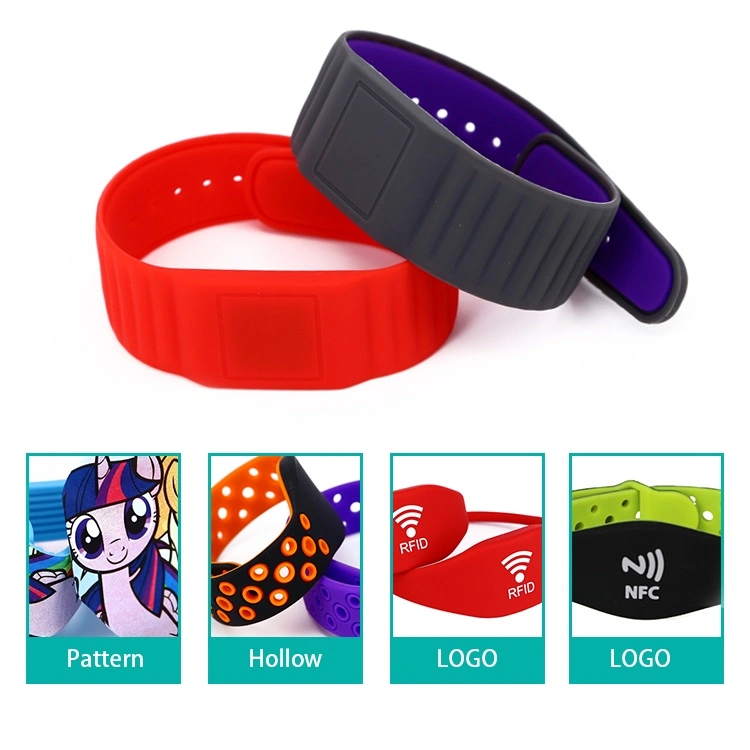 IC Chip F08 MIFARE S50 Ultralight OEM Design Factory Silicone Wristband