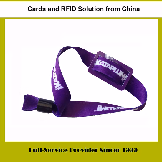 회원용 플라스틱 RFID 태그가 있는 RFID/NFC PVC/나일론 손목밴드