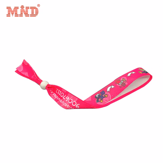 OEM 무료 패턴 사용자 정의 로고 패브릭 폴리 에스터 축제 팔찌