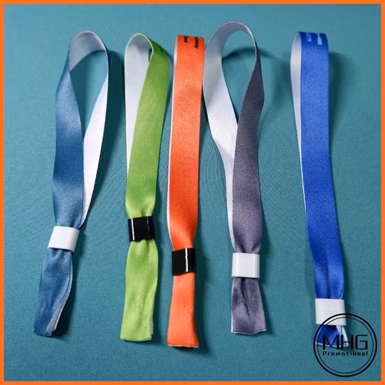 일련번호가 포함된 일회용 폴리에스테르 직물 승화 손목밴드, 플라스틱 RFID 태그, RFID 손목밴드