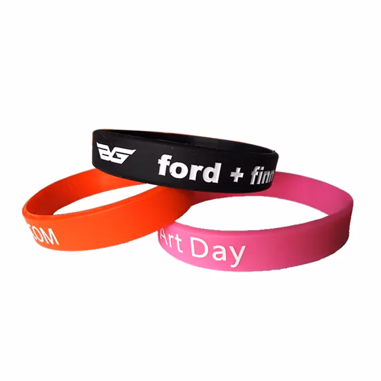 맞춤형 OEM 양각 실리콘 손목 밴드, 실리콘 손목 밴드, 실리콘 팔찌