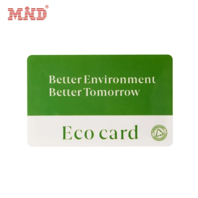  대나무로 만든 친환경 RFID 호텔 키카드입니다.  QR 코드가 포함된 친환경 RFID 대나무 NFC 카드